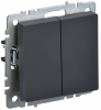 IEK BRITE (графит) Выключатель 2СП 10А ВС10-2-0-БрГ графит (10/100)