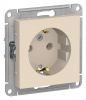 SchE (беж) Механизм розетки 1СП AtlasDesign 16А IP20 с заземл. беж.  ATN000243 (20/160)