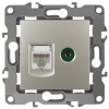 12-3110-15 ЭРА Розетка RJ45+TV, IP20, Эра12, перламутр 