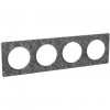 Рамка 4 пост черный фосфор ODACE // S52P808T