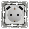12-4109-01 Розетка 1СП с з/к и шт + 2USB, Эра12, белый
