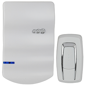 ЭРА звонок дверной C103W беспроводной LED подсветка IP44 150м (белый) 38 мелодий