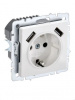 IEK BRITE бел. Розетка 1СП с з/к и шт + 2USB (USB A+A 2,1А) РЮш10-1-БрБ бел.