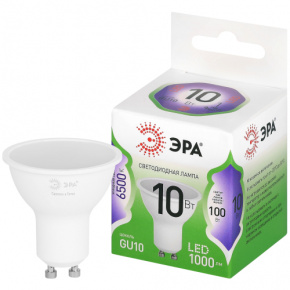 ЭРА Лампа LED MR16-10W-865-GU10 холодный свет GREEN LINE