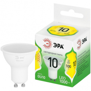 ЭРА Лампа LED MR16-10W-830-GU10 теплый свет GREEN LINE