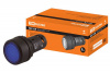 TDM Кнопка SB7-CW3665 с возвратом, 1НО+1НЗ, d22 мм, 220 В LED, синяя, IP54