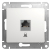 SchE белая Glossa - механизм розетки комп. 1СП RJ45 // GSL000181K