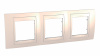 Бежевая рамка 3-м БЕЖЕВАЯ гориз. Unica Хамелеон SchE // MGU6.006.25 
