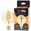 ЭРА Лампа F-LED G95-7W-824-E27 spiral gold ЭРА (филамент, шар спир зол, 7Вт, тепл, E27) СПИРАЛЬ ШАР