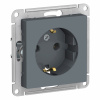 SchE AtlasDesign (грифель) механизм розетки 1СП с з/к 16А IP20 // ATN000743