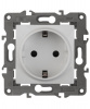 14-2101-01 ЭРА Розетка 1СП с з/к (2P+E Schuko) IP20, Эра Elegance, белый