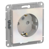SchE Atlas Desing (жемчуг) механизм розетка 1СП 16А IP20 с крышкой // ATN000446