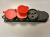 Колодка тройная с загл. кауччук 2P+E 3*25 220-240V