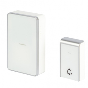 ЭРА звонок дверной C103W беспроводной LED подсветка IP44 150м (белый) 38 мелодий