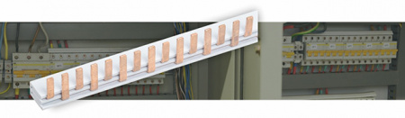 Шина соединительная PIN 63A 108 мод. для АВДТ32М (1м) IEK