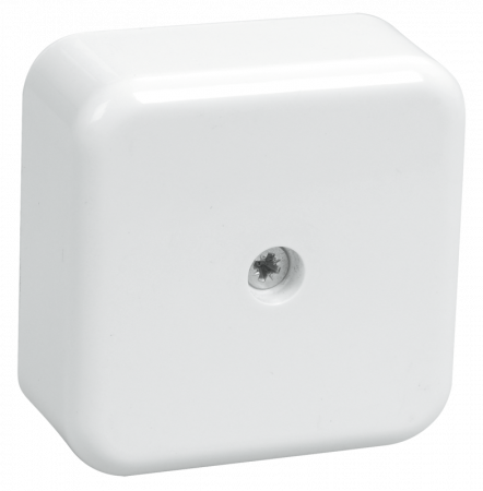 Коробка распаячная КР 50х50х20 ОП с клем. колодкой белая IP40 (КМ41206-01) 1401-0202