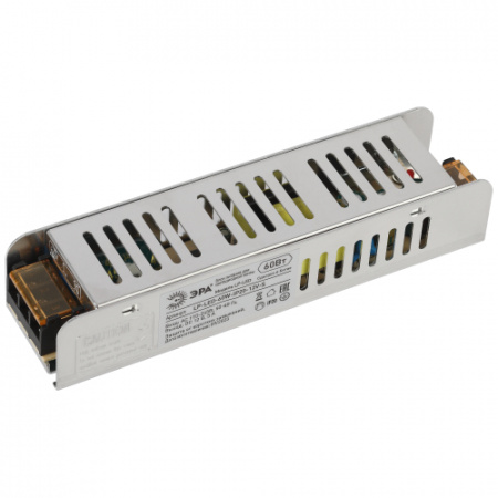 ЭРА (12В/ 60Вт) Блок питания LP-LED  60W-IP20-12V-S (узкий)