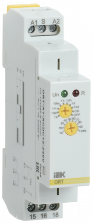 IEK - Реле задержки ВКЛлючения ORT. 1 конт. 12-240 В AС/DC  // ORT-A1-ACDC12-240V
