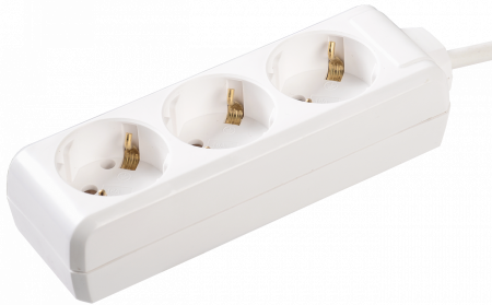 IEK GENERICA У-03 1,5м  (WYP10-10-03-D15-Z-G) Удлинитель У03 3 места 2P+PE/1,5м 3х1мм2 10А/250В