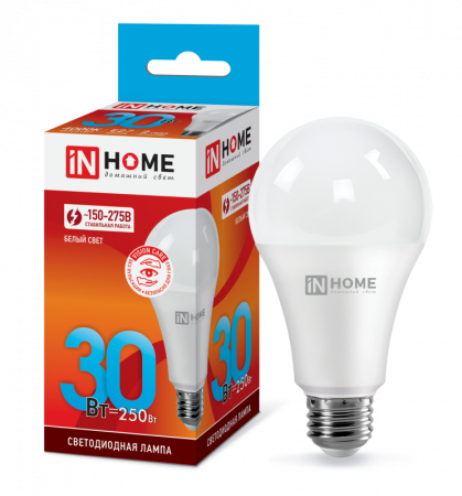 IN HOME Лампа LED-A65-VC 30Вт 230В Е27 4000К 2700Лм