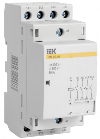 IEK Контактор модульный 3п 40А - КМ40-40М AC/DC 4НО (400В)