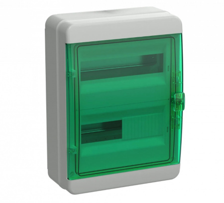TEKFOR Корпус пластиковый КМПн-24 IP65 зеленая прозрачная дверь IEK