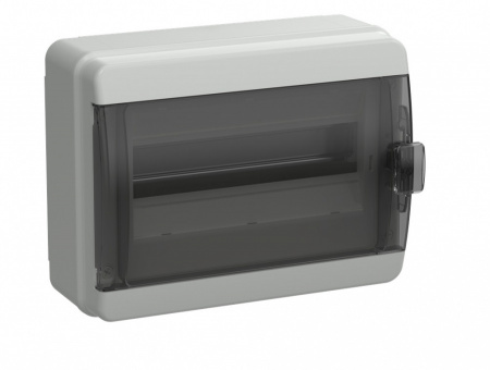 TEKFOR Корпус пластиковый КМПн-12 IP65 черная прозрачная дверь IEK
