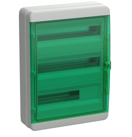 TEKFOR Корпус пластиковый КМПн-54 IP65 зеленая прозрачная дверь IEK