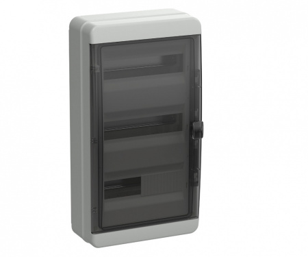 TEKFOR Корпус пластиковый КМПн-36 IP65 черная прозрачная дверь IEK