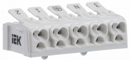 IEK КСПн5-3L+N+PE Клемма пружинная соединительная (серая)