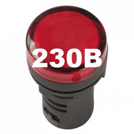 Лампа AD22DS(LED)матрица d22мм красный 230В IEK