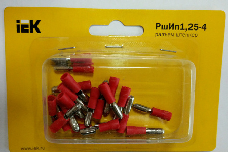 IEK РшИп1,25-4 Разъем штеккер (20 шт) // URP20-4-D15-D17-4