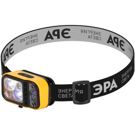 ЭРА Фонарь налобный LED (Рабочие Практик GA-813) аккумуляторный 3+3 Bт