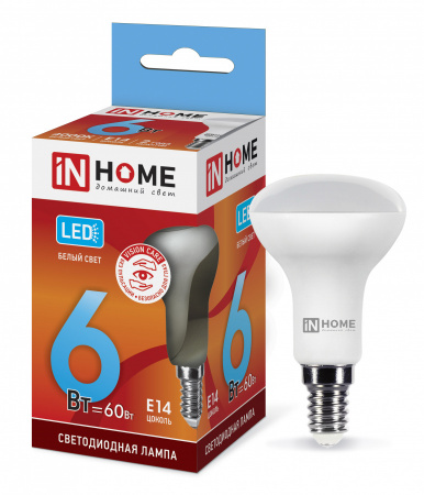 IN HOME Лампа LED-R50-VC 6Вт 230В Е14 4000К 525Лм
