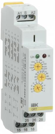 IEK - Реле времени ORT многофунк. 2 конт. 12-240 В AC/DC // ORT-M2-ACDC12-240V
