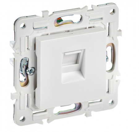 IEK SKANDY мех.розетка комп.1СП RJ45 кат.5E SK-K01W (белый)