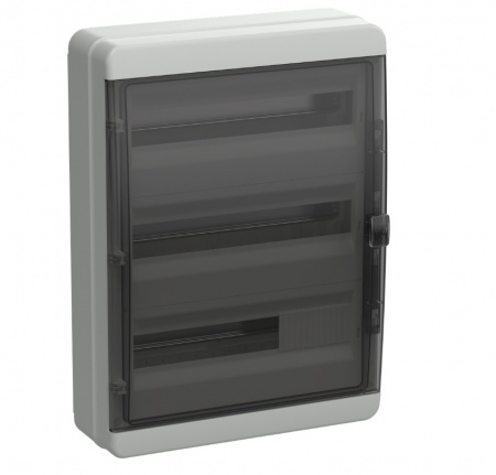 TEKFOR Корпус пластиковый КМПн-54 IP65 черная прозрачная дверь IEK