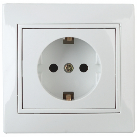 ЭРА 1-202-01 Intro Розетка 1СП с зк 2P+E Schuko, 16А-250В, IP20, Plano, белый