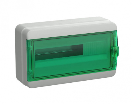 TEKFOR Корпус пластиковый КМПн-18 IP65 зеленая прозрачная дверь IEK