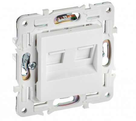 IEK SKANDY мех.розетка комп.2СП RJ45 кат.5E SK-K03W (белый)