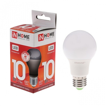 IN HOME Лампа LED-A60-VC 10Вт 230В Е27 6500К 900Лм 