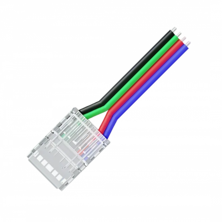 09-119 Коннектор прокалывающий 4 pin для подключения RGB LED ленты 10мм тип COB IP20 16,5х11,7х4,3