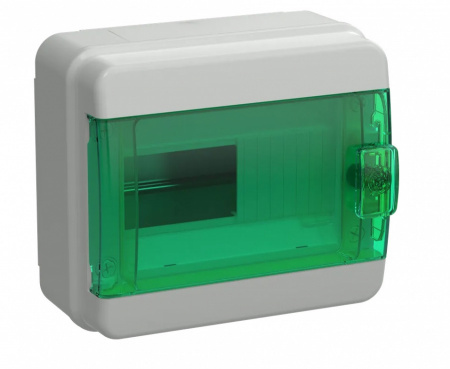 TEKFOR Корпус пластиковый КМПн-08 IP65 зеленая прозрачная дверь IEK