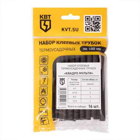 КВТ Набор ТУТ - Квадро Мульти клеевой 4/1 (4/1; 6/1.5;  8/2; 12/3)