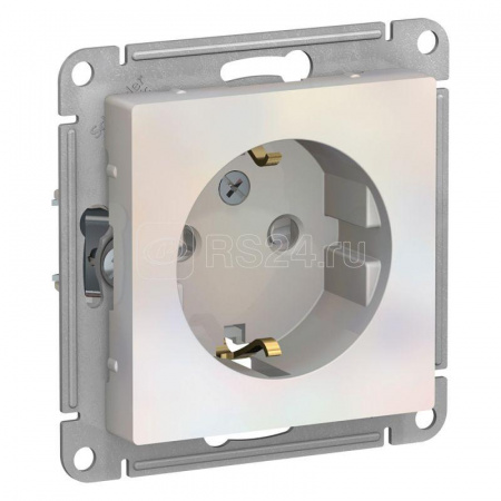 SchE Atlas Desing (жемчуг) механизм розетка 1СП 16А IP20 с крышкой // ATN000446