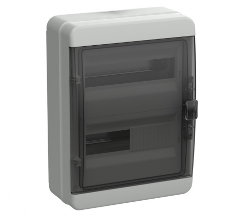 TEKFOR Корпус пластиковый КМПн-24 IP65 черная прозрачная дверь IEK